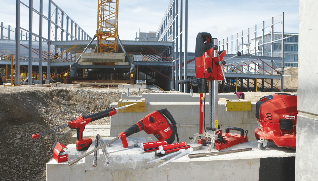 Explore SDS Plus cordless rotary hammers and diamond drilling solutions