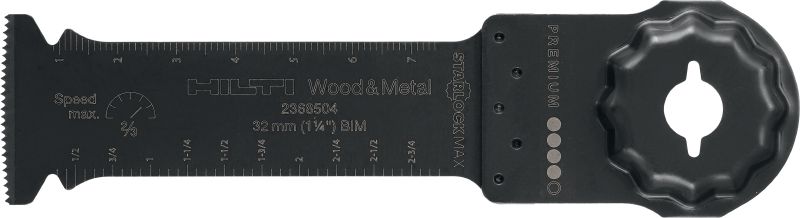 Multitool universal plunge cut blade BiM plunge cutting blade for the oscillating multitool, for plunge cuts in nail embedded wood, plastics, and metal